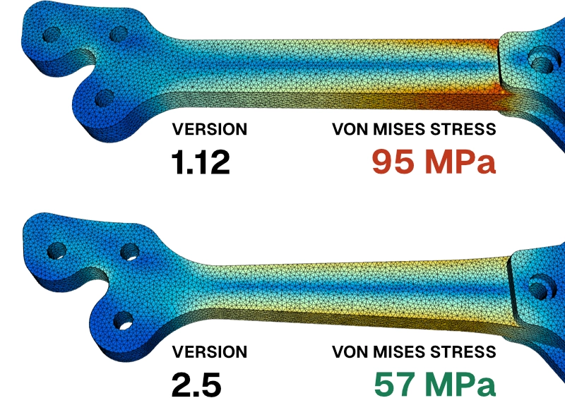 Simulations on Serval arm versions