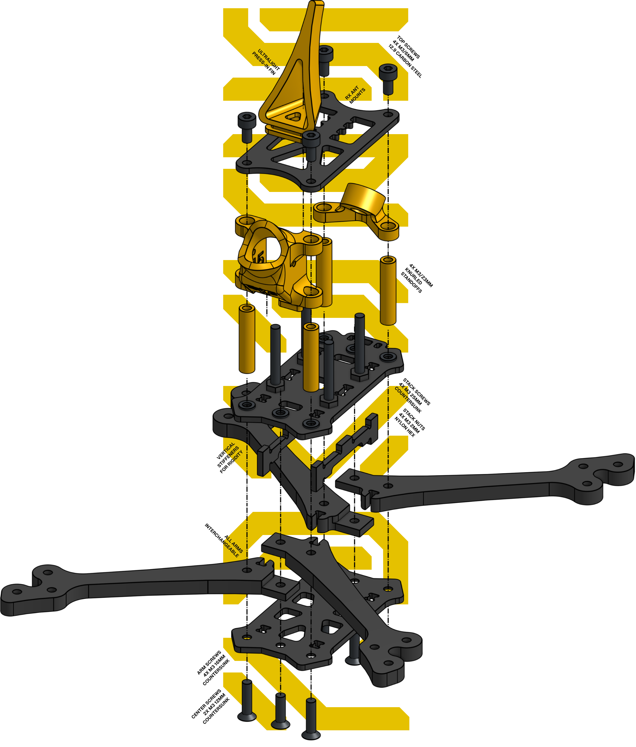 Exploded horizontal background
